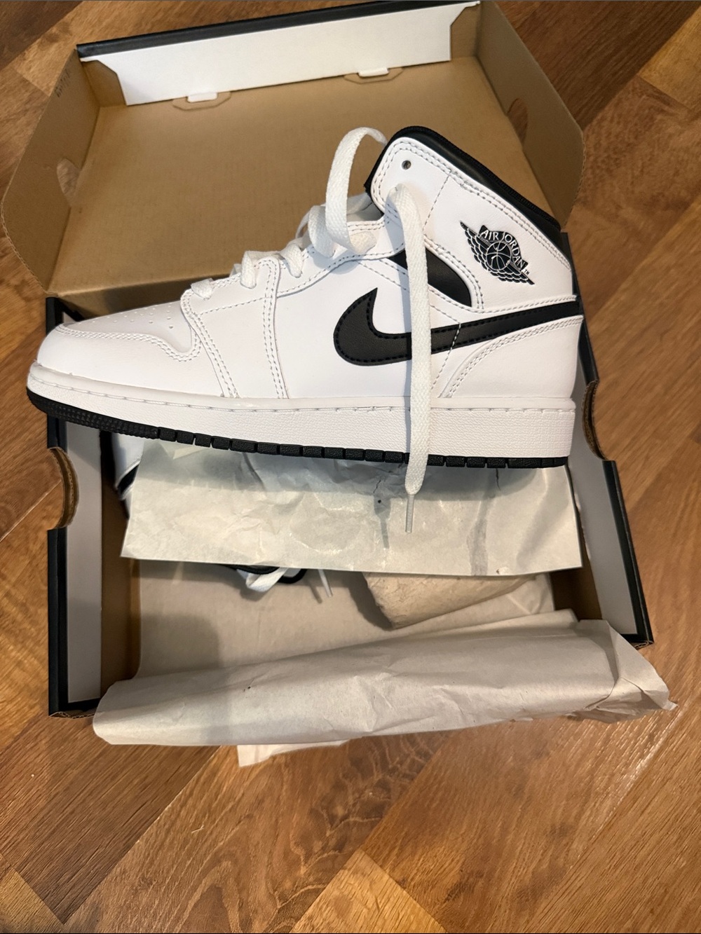 Nike Kids' Air Jordan 1 Mid - White/Black